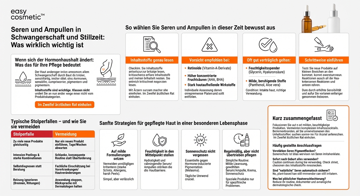 Kann ich Seren und Ampullen während der Schwangerschaft und Stillzeit verwenden?