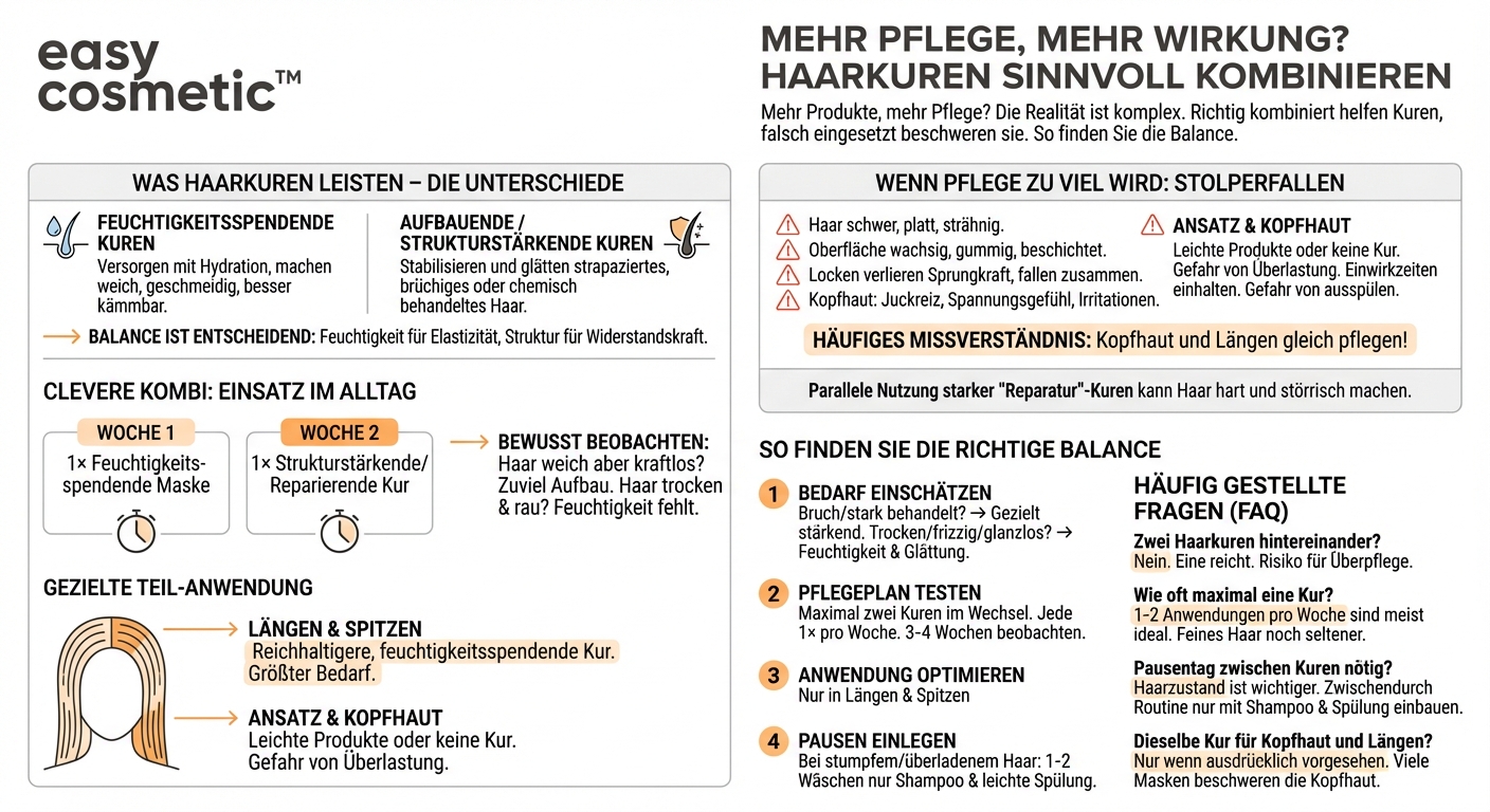 Kann ich verschiedene Haarkuren und Masken miteinander kombinieren oder im Wechsel benutzen?