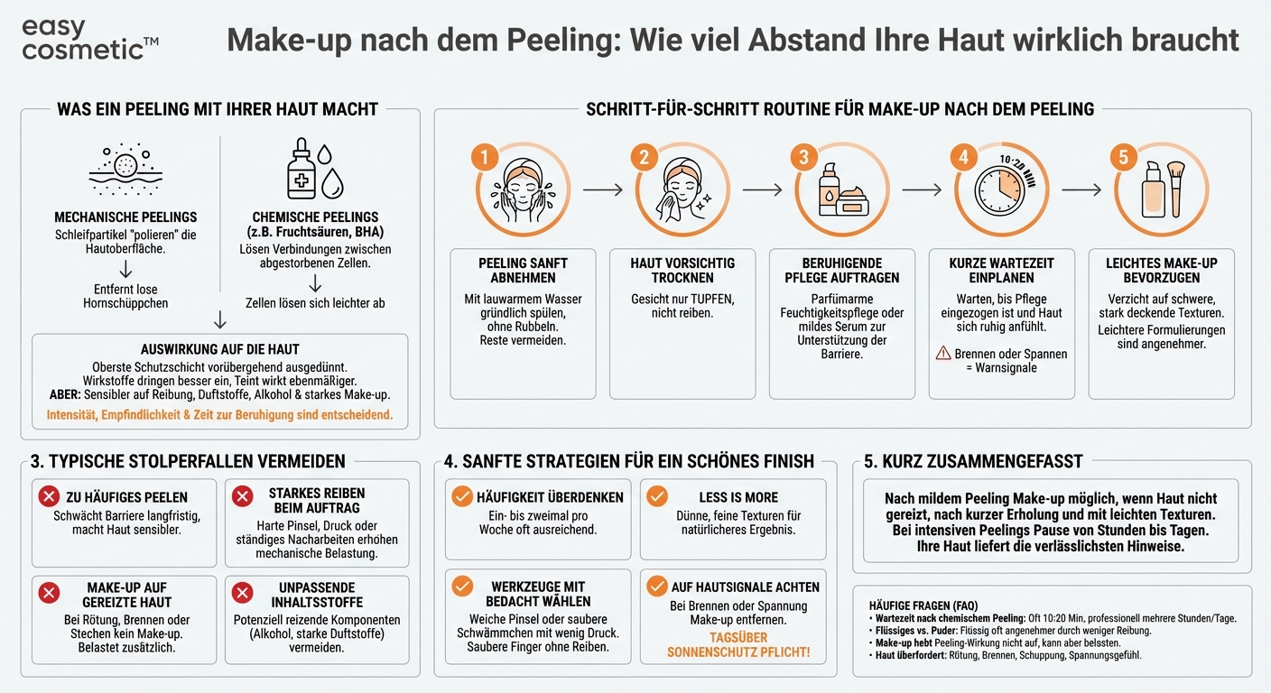 Kann man direkt nach dem Peeling Make-up auftragen?