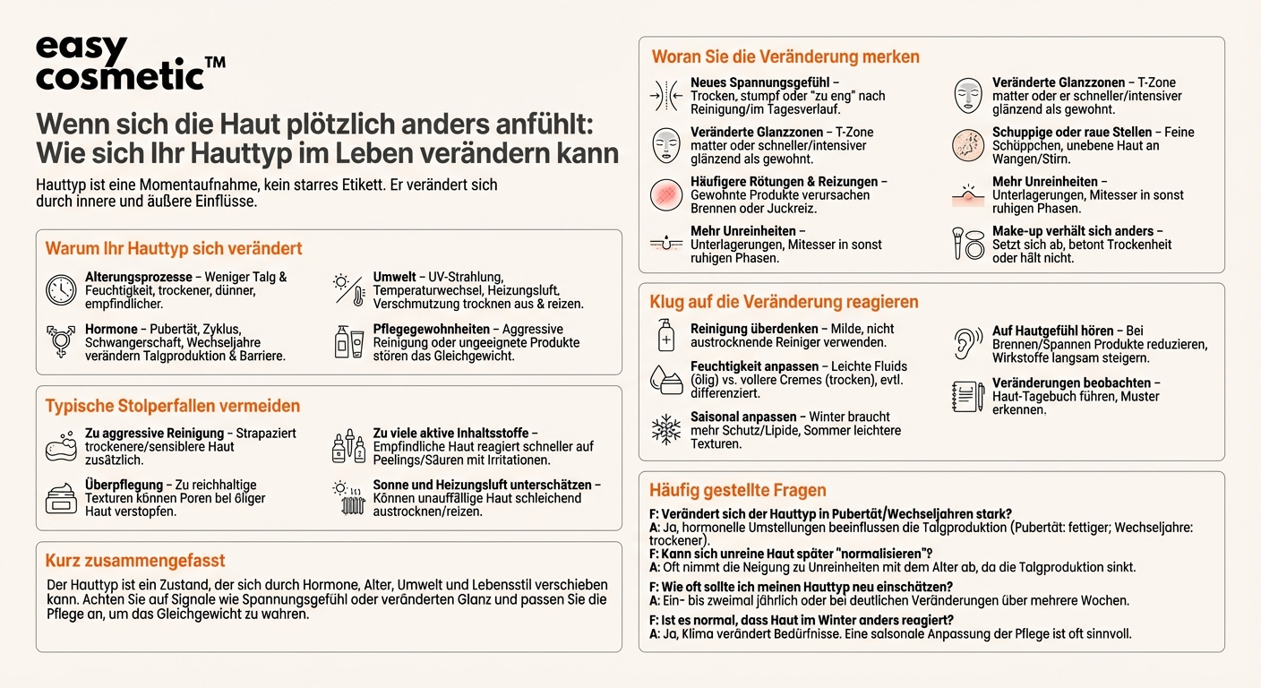 Kann sich der eigene Hauttyp im Laufe des Lebens verändern und woran merke ich das?