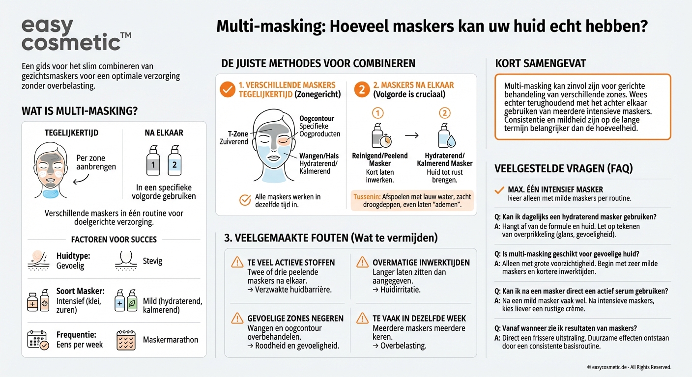Kun je meerdere maskers na elkaar of tegelijkertijd gebruiken (multi-masking)?
