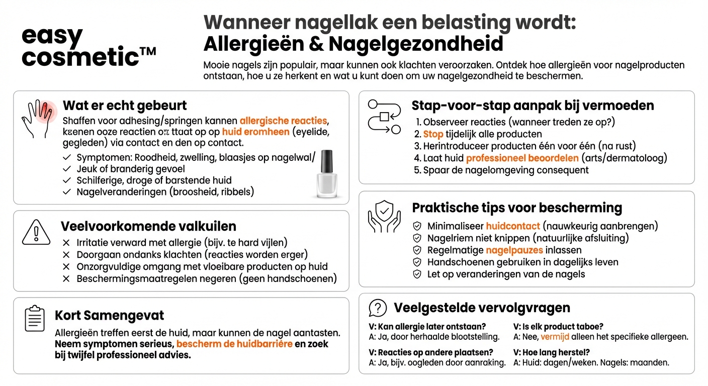 Kunnen allergieën voor bestanddelen in nagelproducten de nagelgezondheid beïnvloeden?