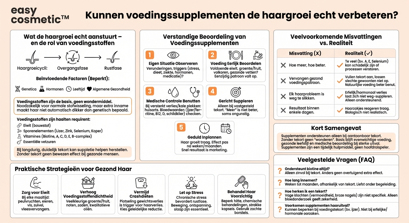 Kunnen voedingssupplementen de haargroei verbeteren?