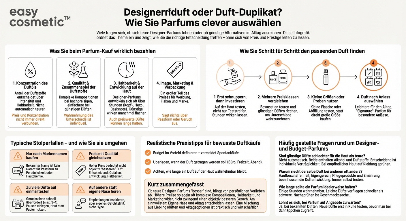 Lohnt es sich, teure Designer-Parfums zu kaufen oder reichen günstigere Alternativen?