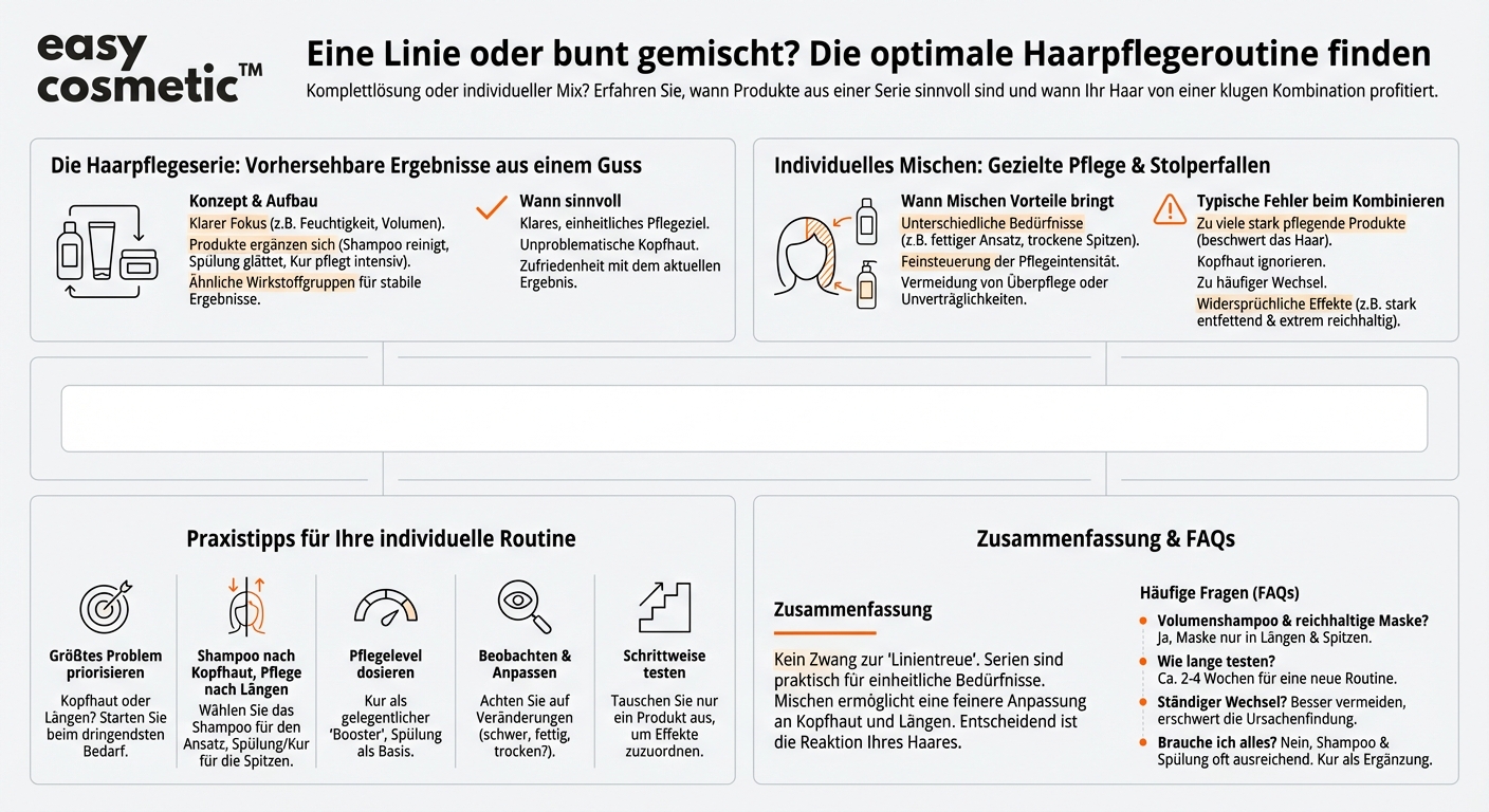 Macht es Sinn, Produkte der gleichen Haarpflegeserie zu verwenden oder kann man mischen?