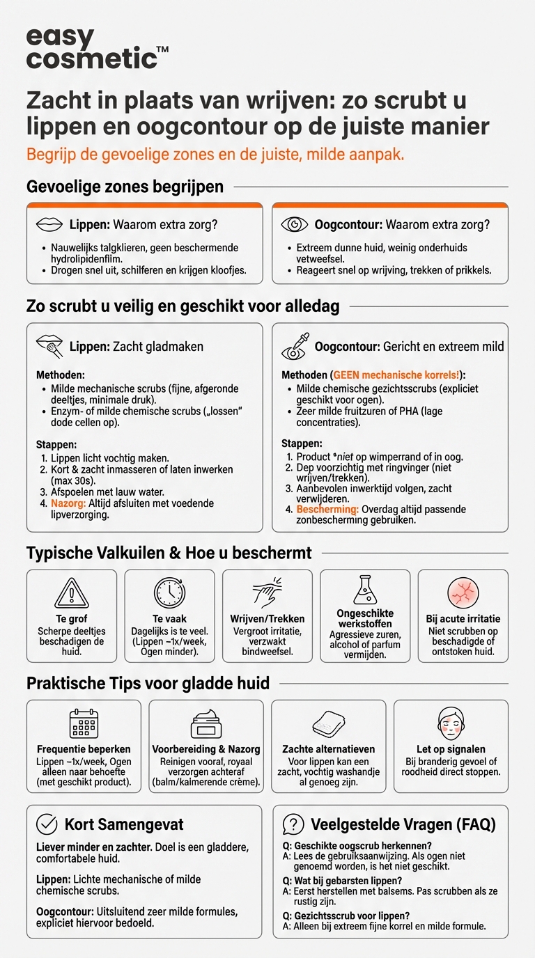 Mag je de lippen en de oogzone peelen en zo ja, welke producten zijn hiervoor geschikt?