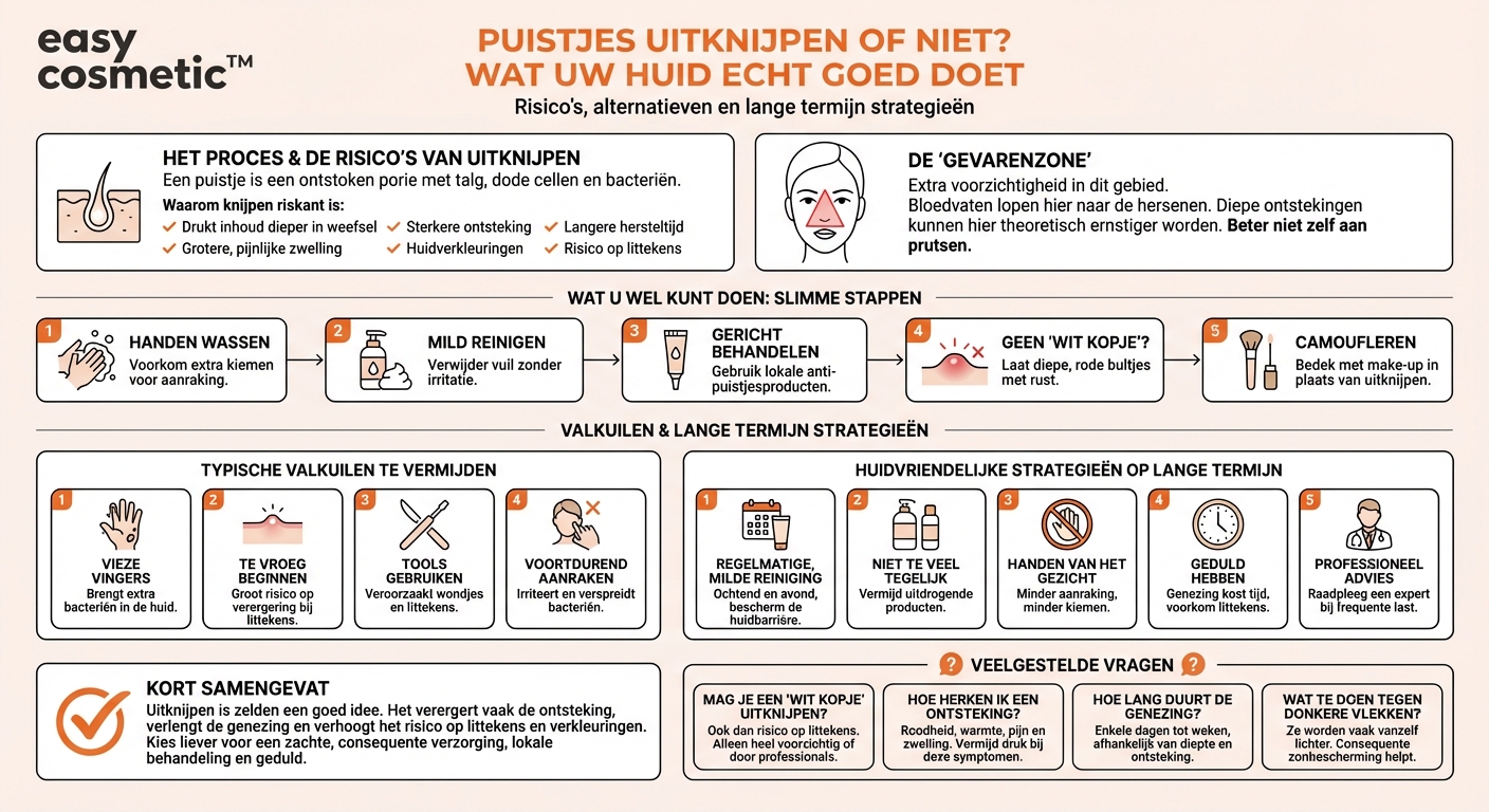 Moet je puistjes uitknijpen of beter met rust laten?