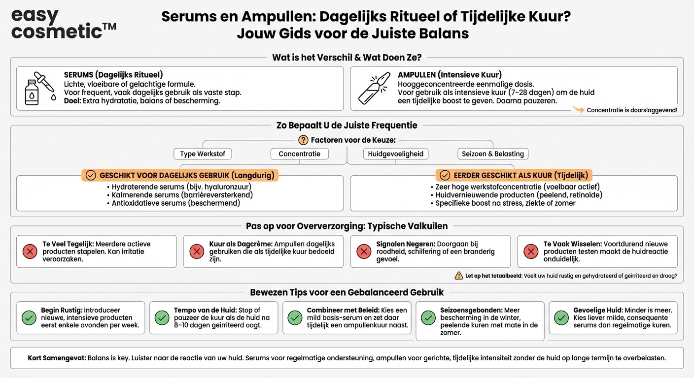 Moet je serums en ampullen dagelijks of liever als kuur gebruiken?