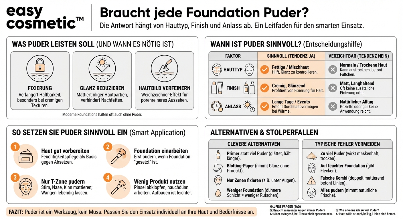 Muss man Foundation immer mit Puder fixieren?