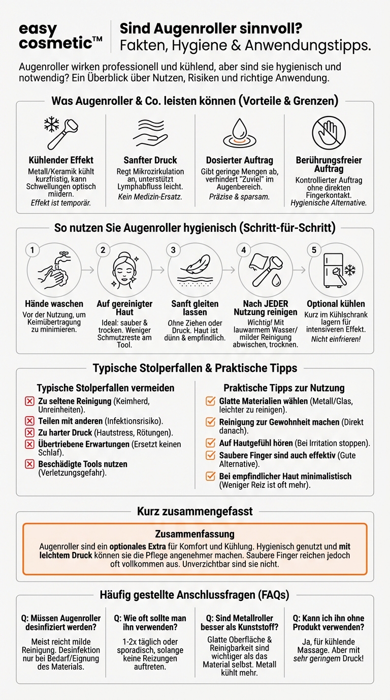Sind Augenroller oder Applikatoren hygienisch und sinnvoll bei der Augenpflege?
