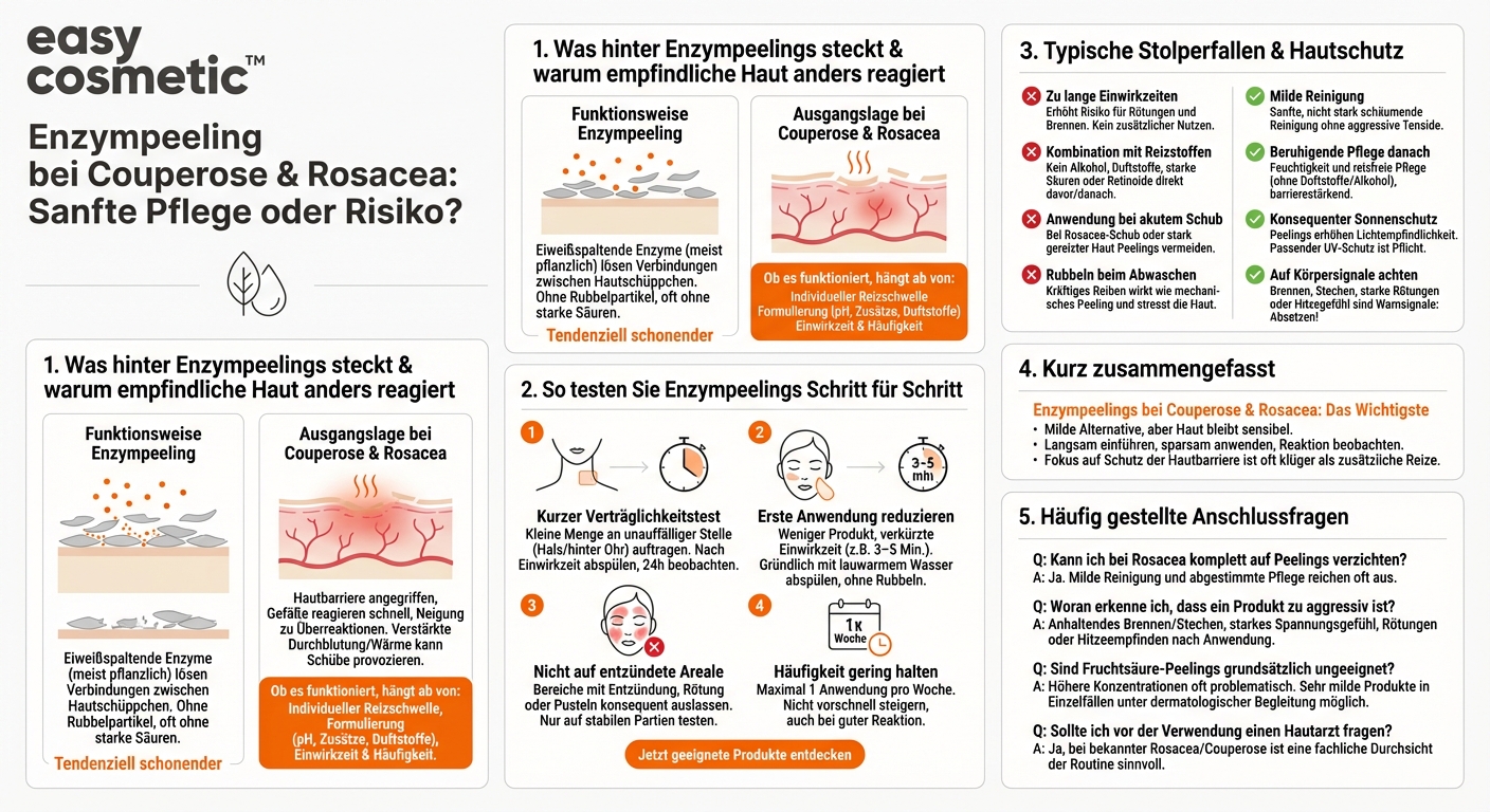 Sind Enzympeelings schonend genug für Couperose oder Rosacea?