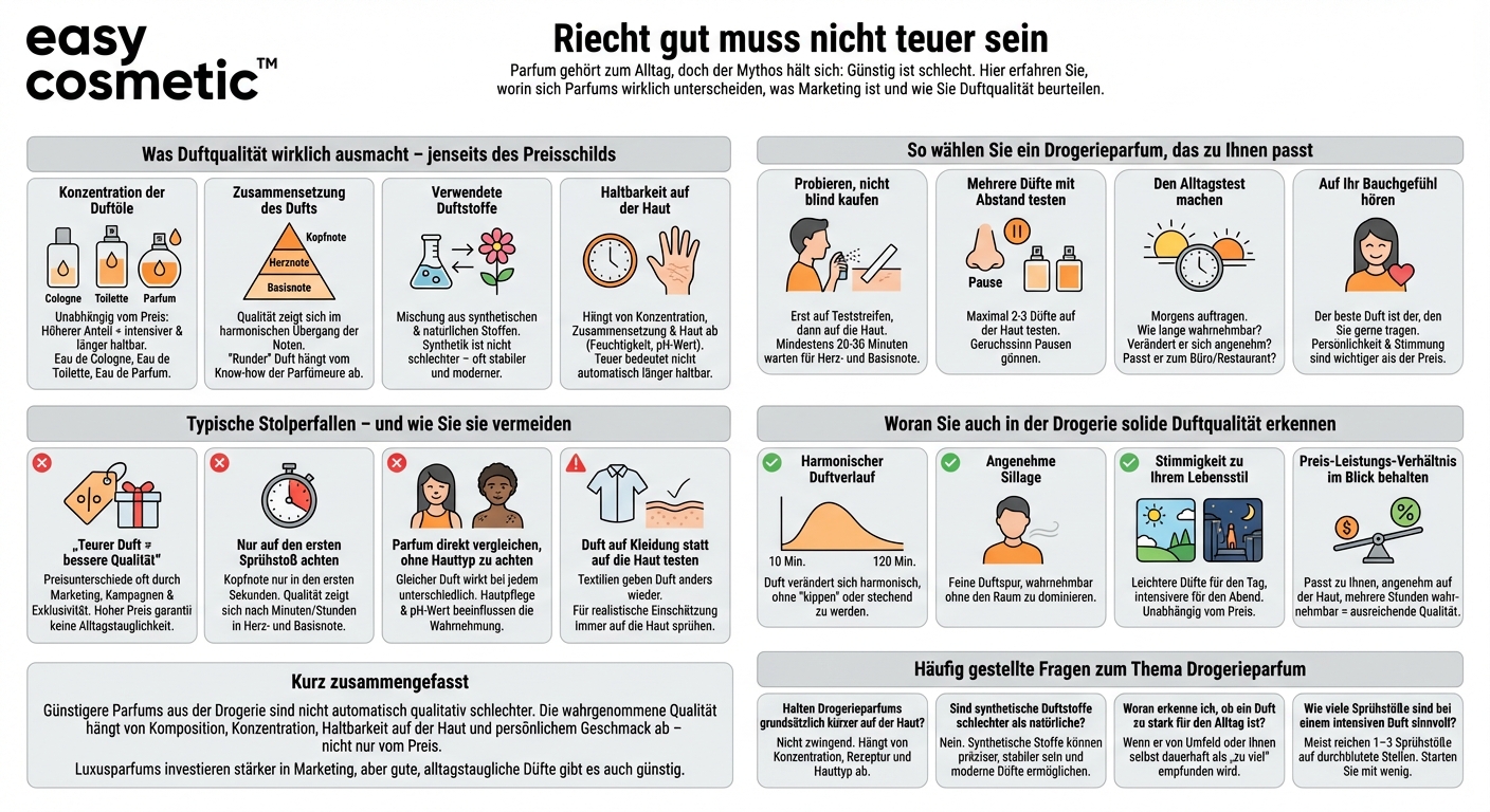 Sind günstigere Parfums aus der Drogerie qualitativ viel schlechter?