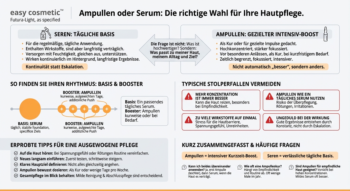 Sind hochkonzentrierte Ampullen besser als Seren in der täglichen Pflege?
