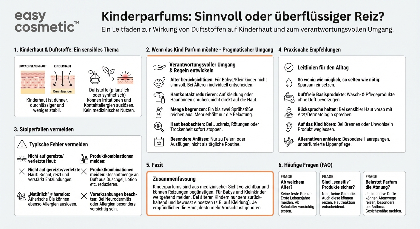 Sind Kinderparfums sinnvoll oder sollte man bei Kindern generell auf Duftstoffe verzichten?