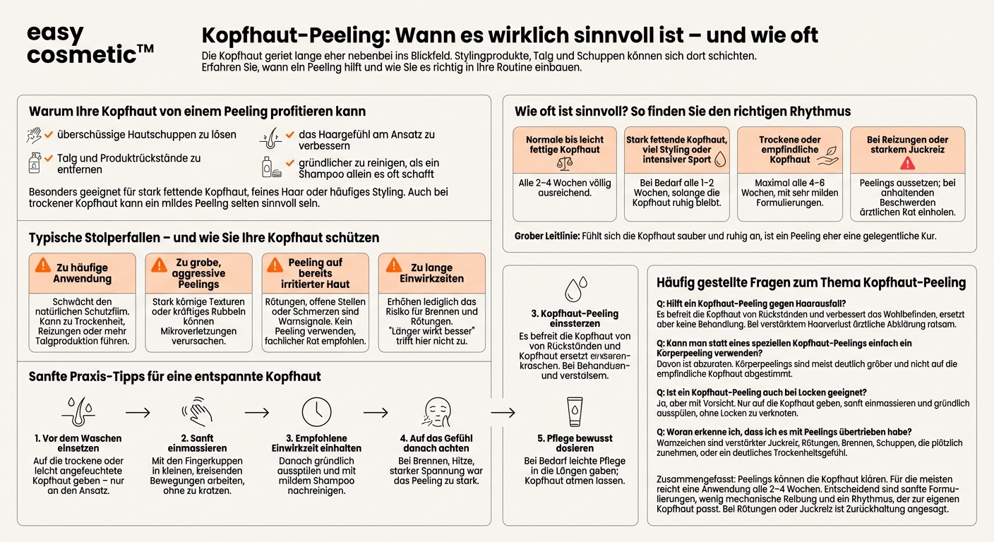Sind Kopfhaut-Peelings sinnvoll und wie oft sollte man sie anwenden?
