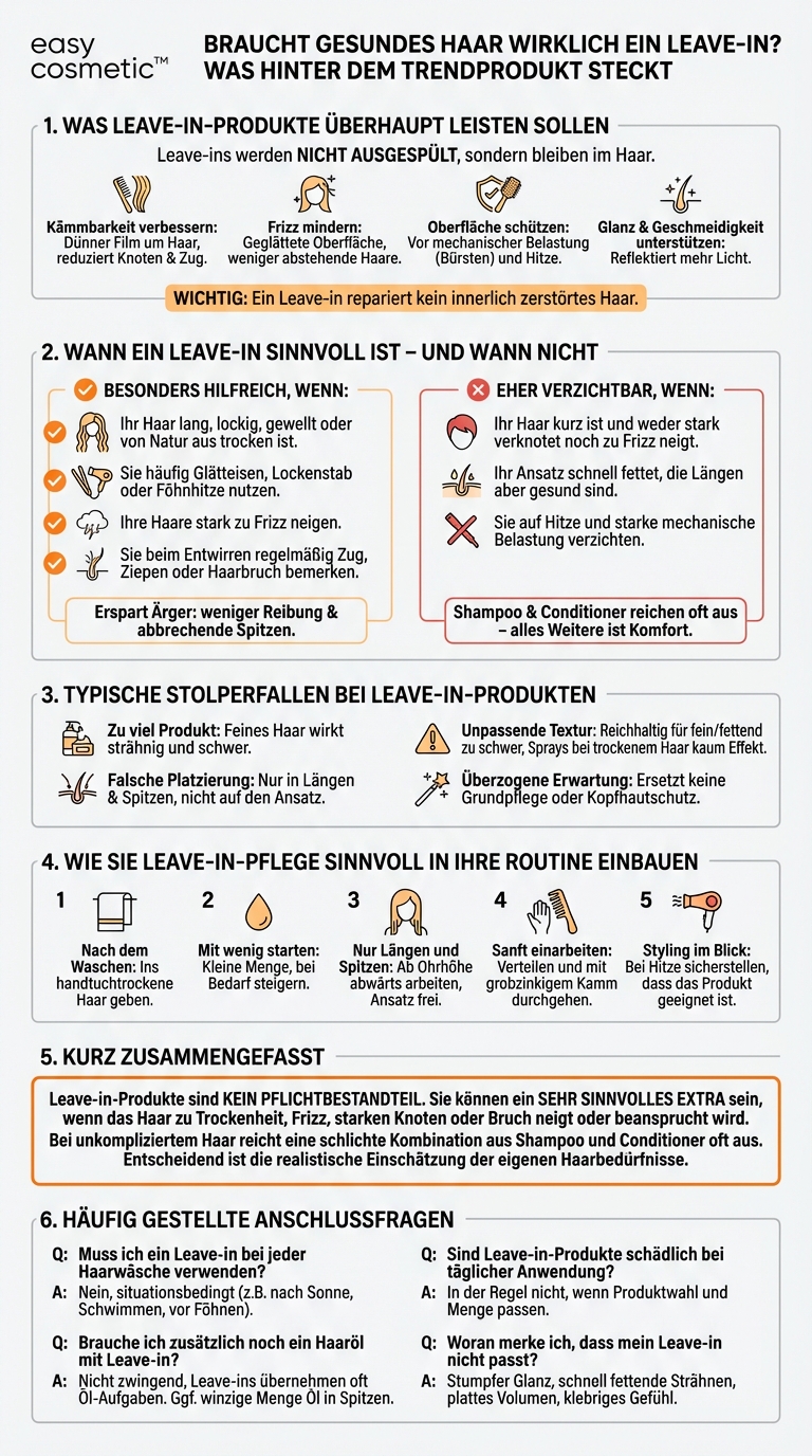 Sind Leave-in-Produkte ein notwendiger Teil der Basis-Haarpflegeroutine?
