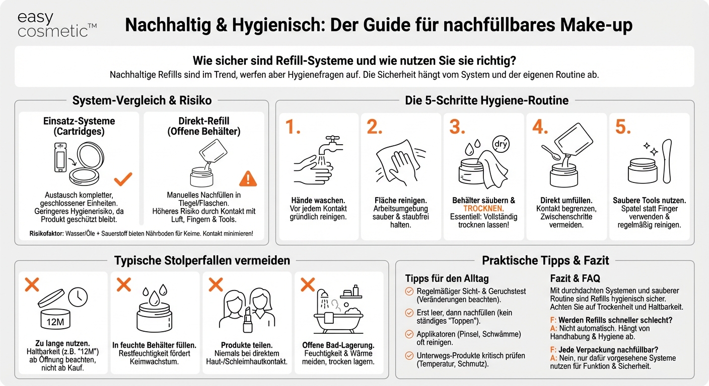 Sind nachfüllbare Make-up-Verpackungen hygienisch unbedenklich und worauf muss ich achten?