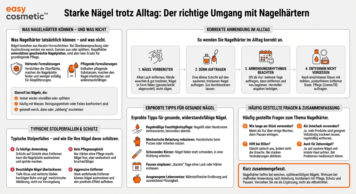 Sind Nagelhärter sinnvoll und wie wende ich sie korrekt an?