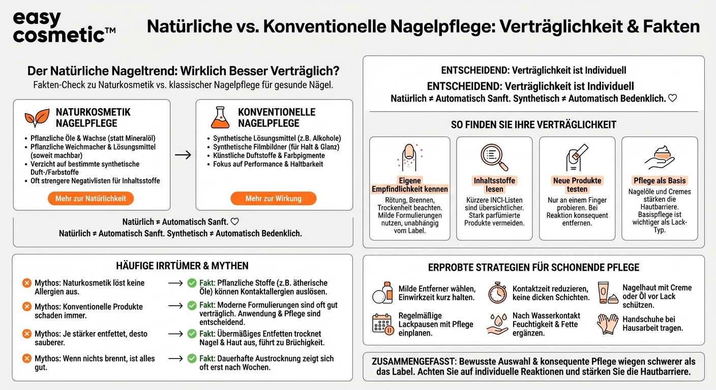 Sind Naturkosmetik-Produkte für die Nägel besser verträglich als konventionelle Produkte?