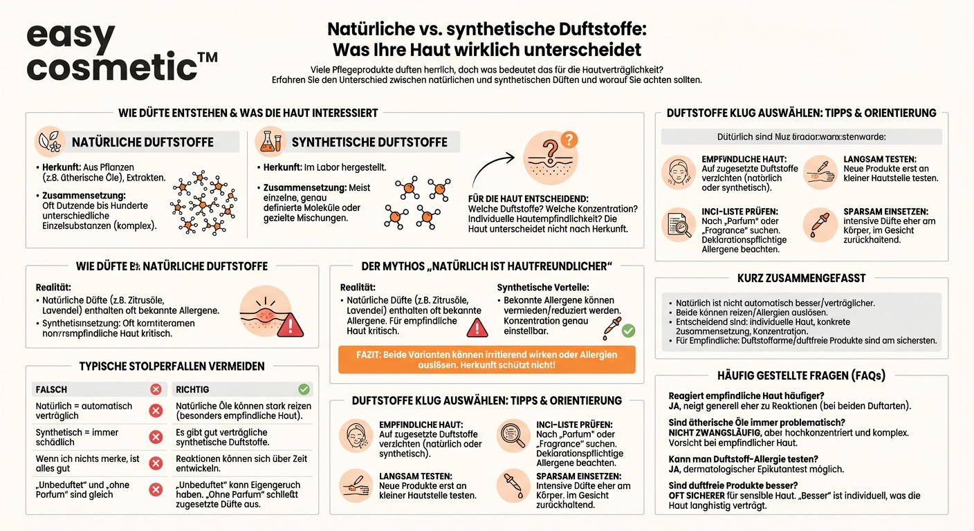 Sind natürliche Duftstoffe besser oder hautverträglicher als synthetische?