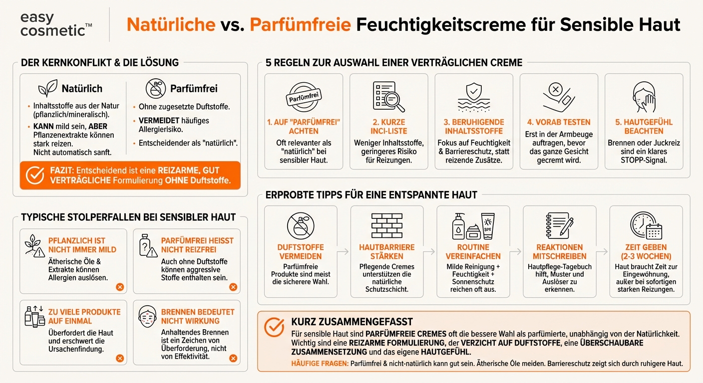 Sind natürliche oder parfümfreie Feuchtigkeitscremes besser für sensible Haut?