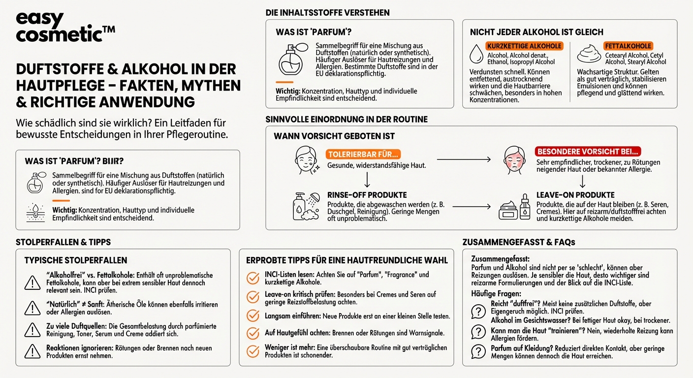 Sind Parfum und Alkohol in Hautpflege wirklich schädlich?