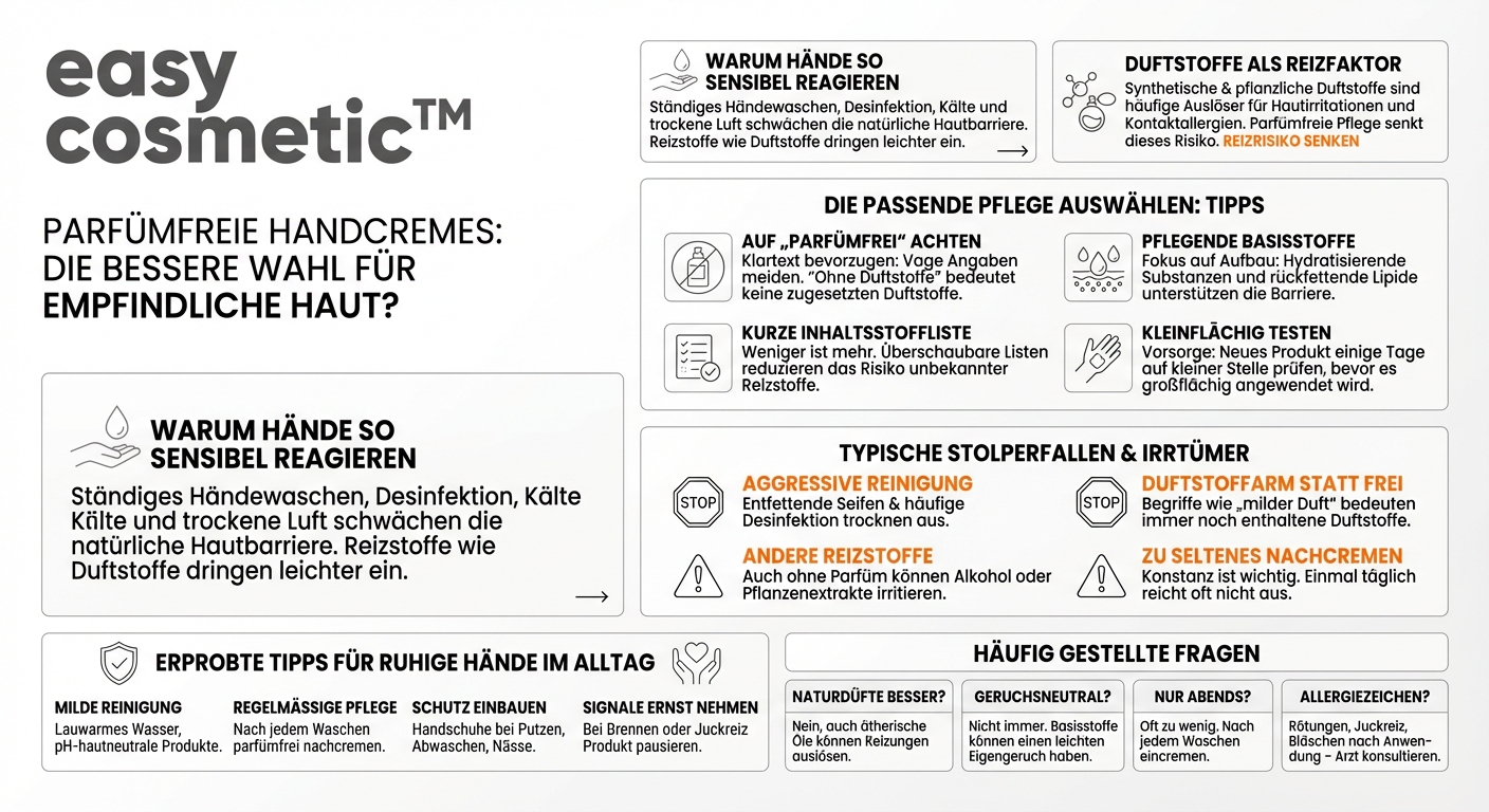 Sind parfümfreie Handpflegeprodukte besser für empfindliche Hände?