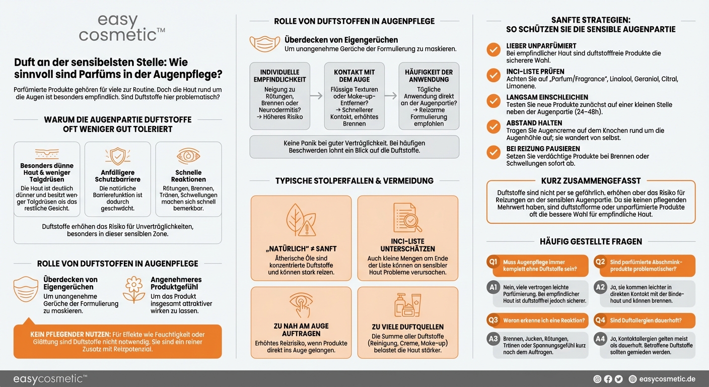 Sind parfümierte Produkte in der Augenpflege grundsätzlich problematisch?