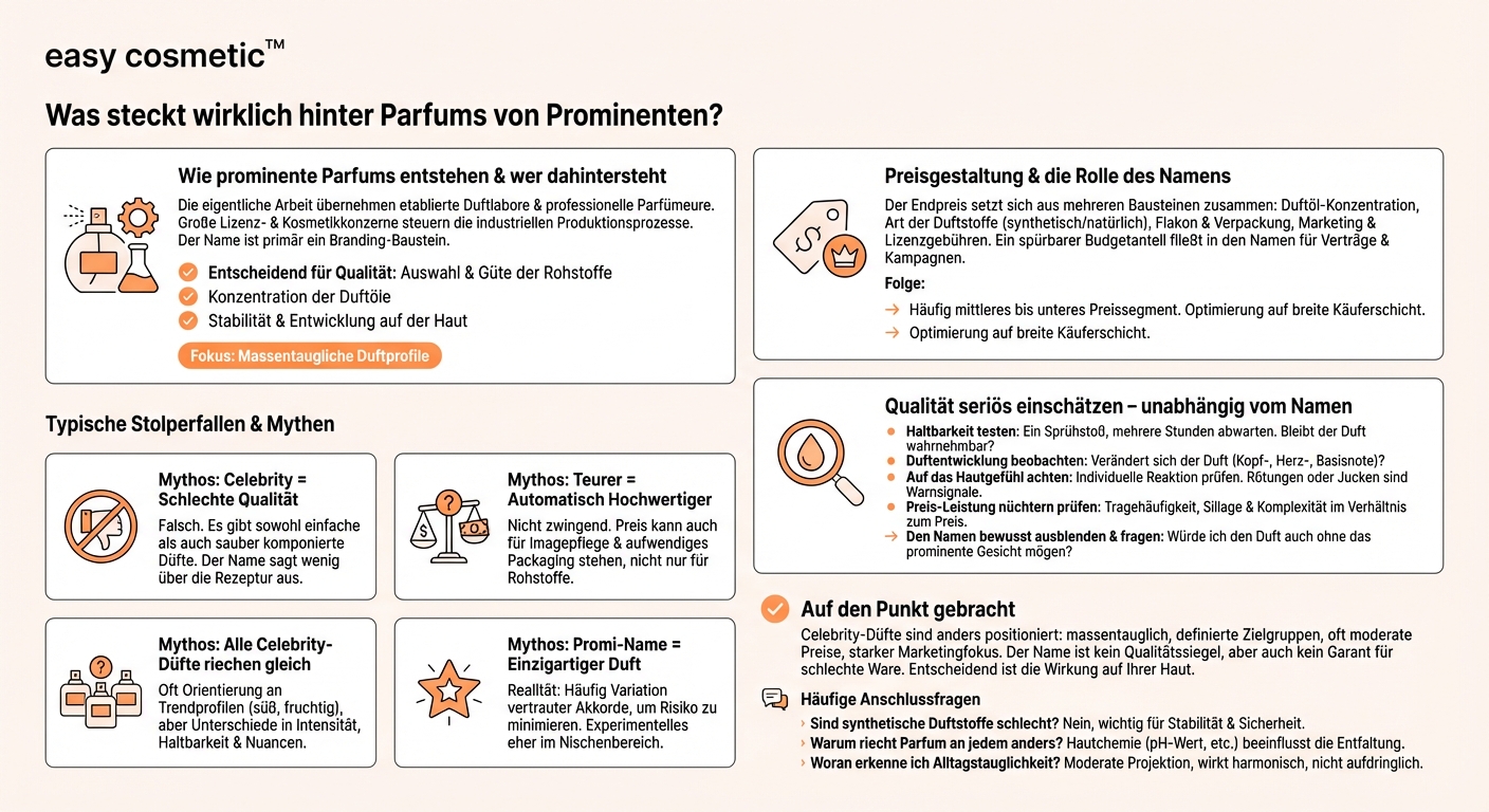 Sind Parfums von Prominenten qualitativ schlechter oder einfach nur anders positioniert im Preis?