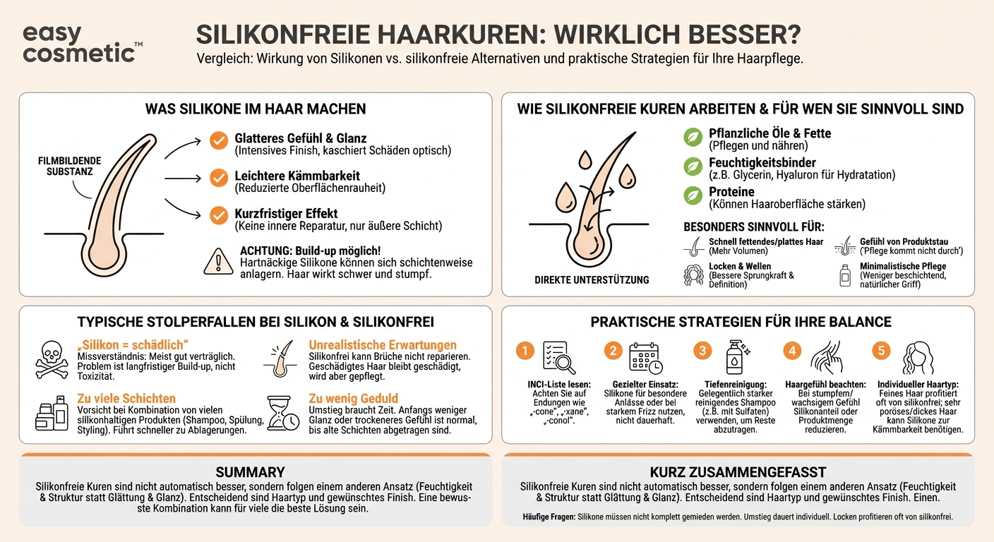 Sind silikonfreie Haarkuren besser für die Haare als Produkte mit Silikon?