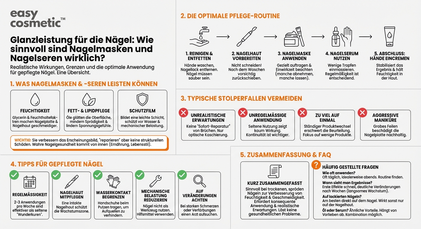 Sind spezielle Nagelmasken oder Nagelseren sinnvoll und wie werden sie angewendet?
