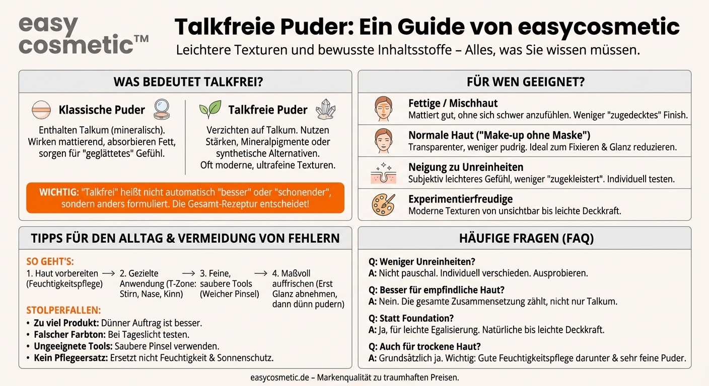 Sind talkfreie Puder sinnvoll und für wen sind sie besonders geeignet?