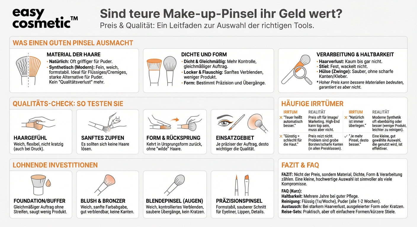 Sind teurere Make-up-Pinsel wirklich besser als günstige und lohnt sich die Investition?