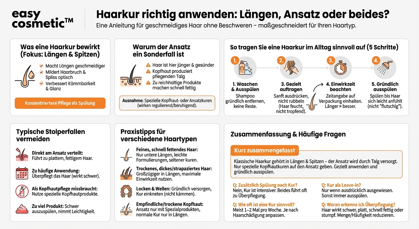 Sollte eine Haarkur eher in Längen und Spitzen oder auch am Ansatz aufgetragen werden?