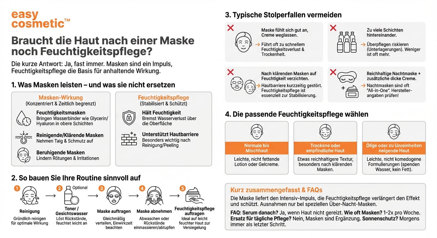 Sollte man nach einer Maske immer eine Feuchtigkeitspflege auftragen?