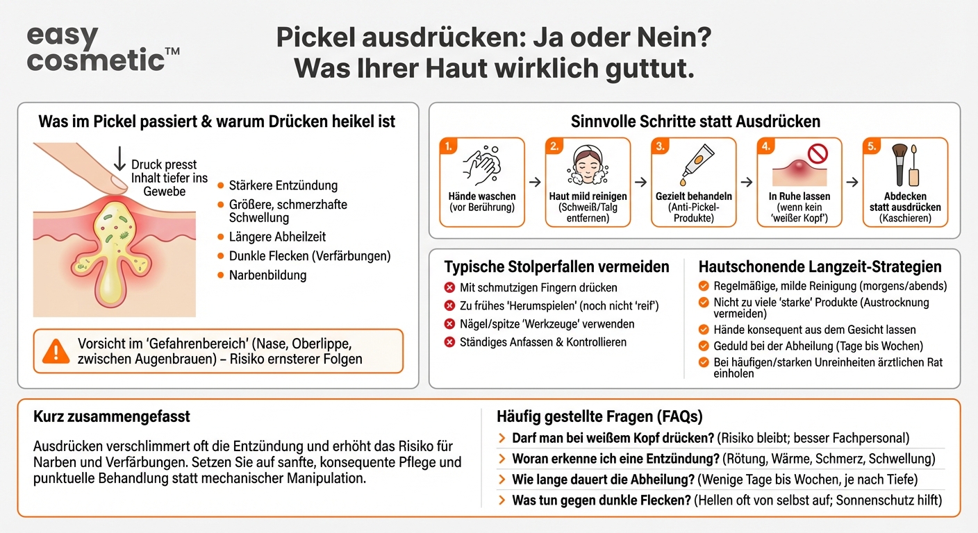 Sollte man Pickel ausdrücken oder lieber in Ruhe lassen?