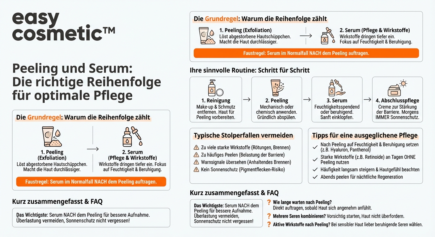 Sollte man vor oder nach dem Peeling ein Serum auftragen?
