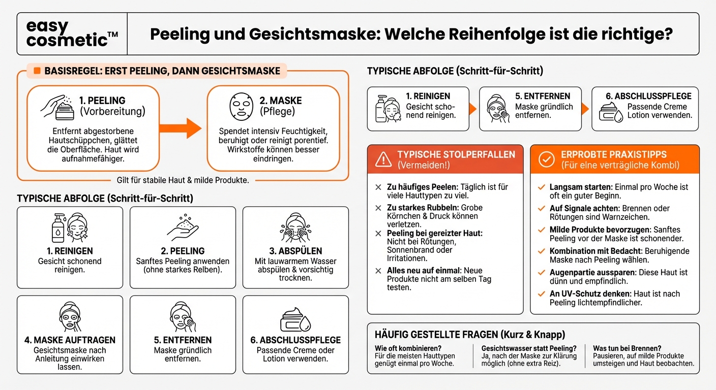 Sollte man vor oder nach der Gesichtsmaske ein Peeling verwenden?