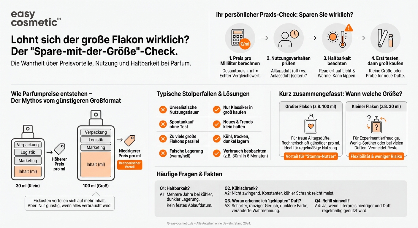 Spare ich wirklich, wenn ich größere Parfumflakons kaufe, oder ist das nur Marketing?