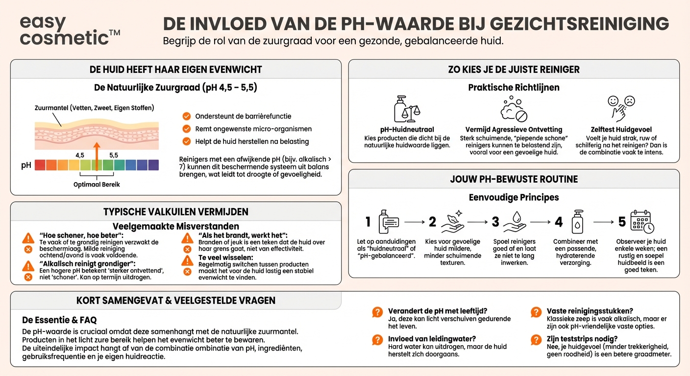 Speelt de pH-waarde een rol bij gezichtsreinigingsproducten?
