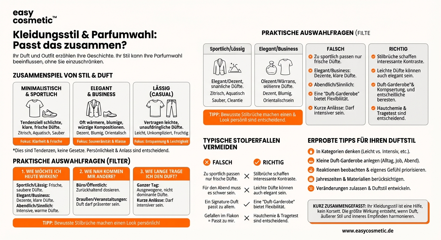 Spielt der eigene Kleidungsstil eine Rolle bei der Parfumwahl?
