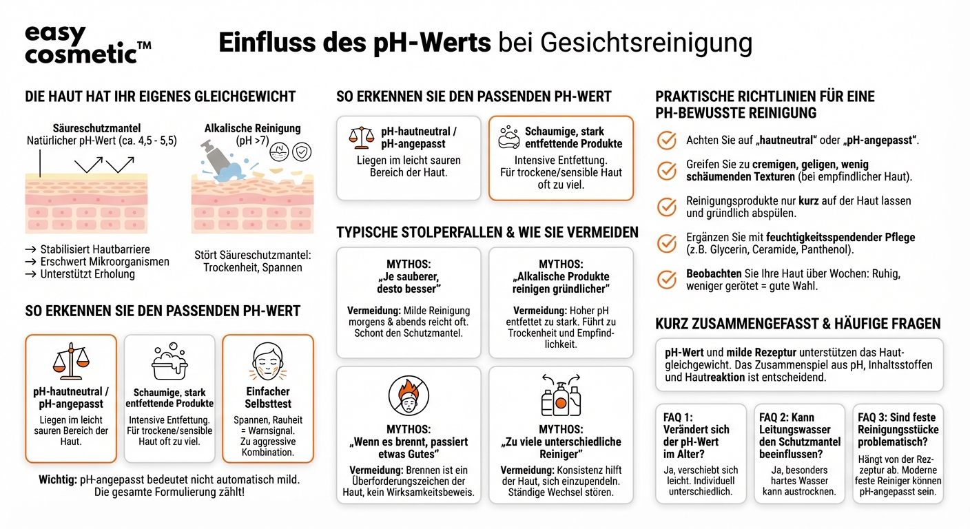 Spielt der pH-Wert bei Gesichtsreinigungsprodukten eine Rolle?