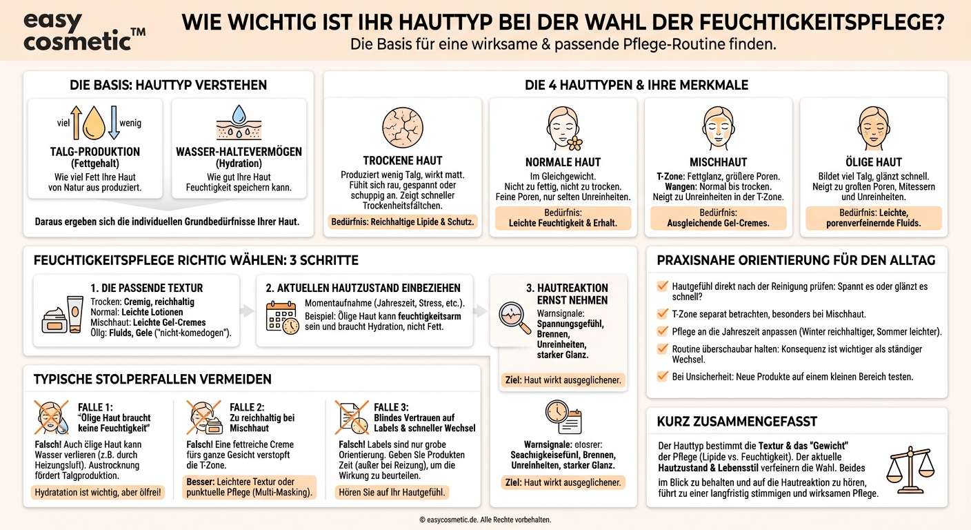 Spielt mein Hauttyp (trocken, normal, Mischhaut, ölig) bei der Wahl der Feuchtigkeitspflege eine große Rolle?