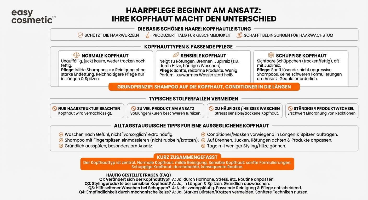 Spielt meine Kopfhaut (sensibel, normal, schuppig) bei der Wahl der Haarpflege eine Rolle?