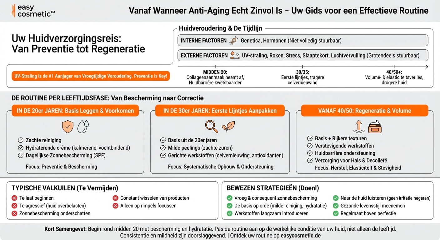 Vanaf welke leeftijd is een anti-agingroutine zinvol en wat moet deze bevatten?