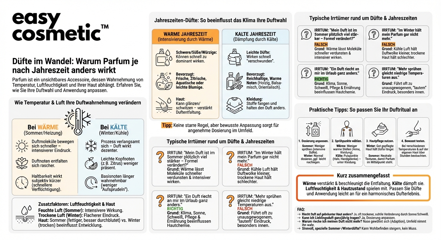 Verändert sich ein Duft je nach Jahreszeit oder Temperatur?