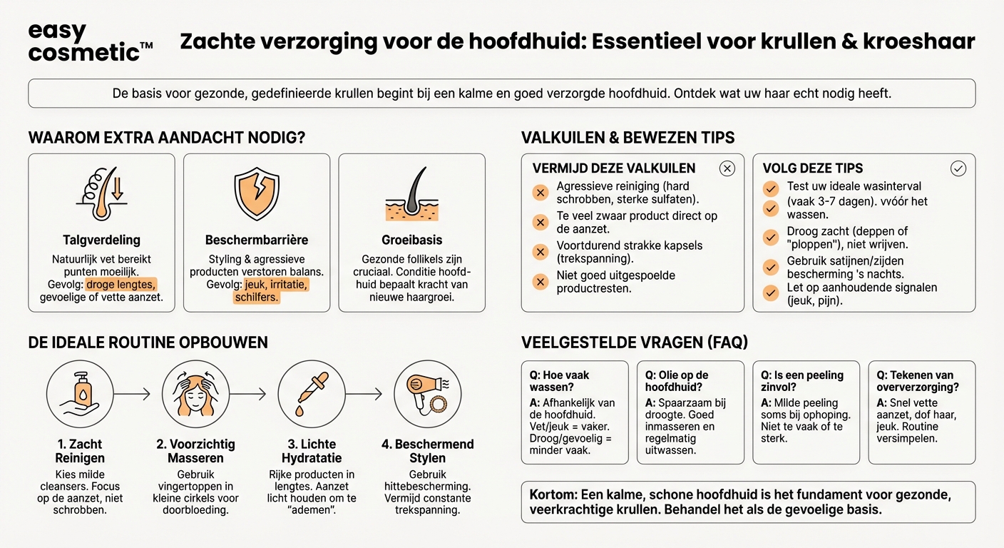 Waar moet ik op letten bij de verzorging van mijn hoofdhuid als ik krullen of zeer kroezig haar heb?