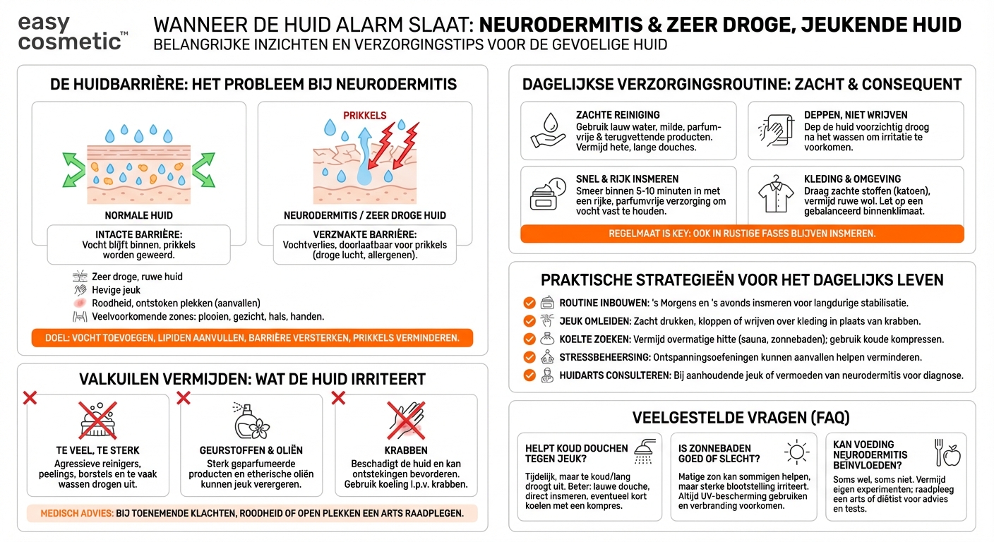 Waar moet je op letten bij neurodermitis of een zeer droge, jeukende huid?