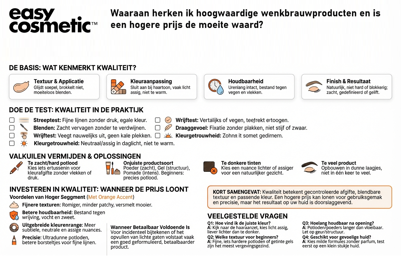 Waaraan herken ik hoogwaardige wenkbrauwproducten en is een hogere prijs de moeite waard?