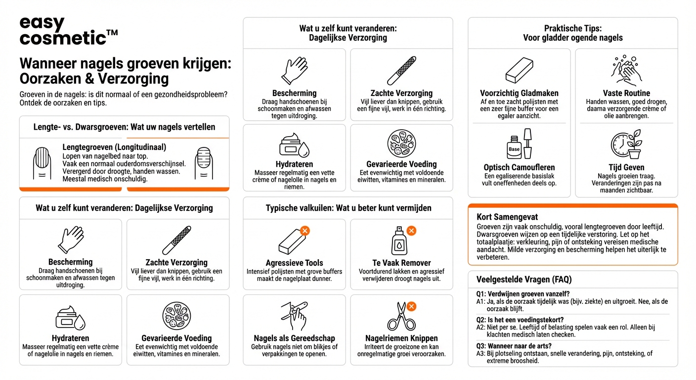 Waarom hebben mijn nagels ribbels en is dat zorgwekkend voor de gezondheid?